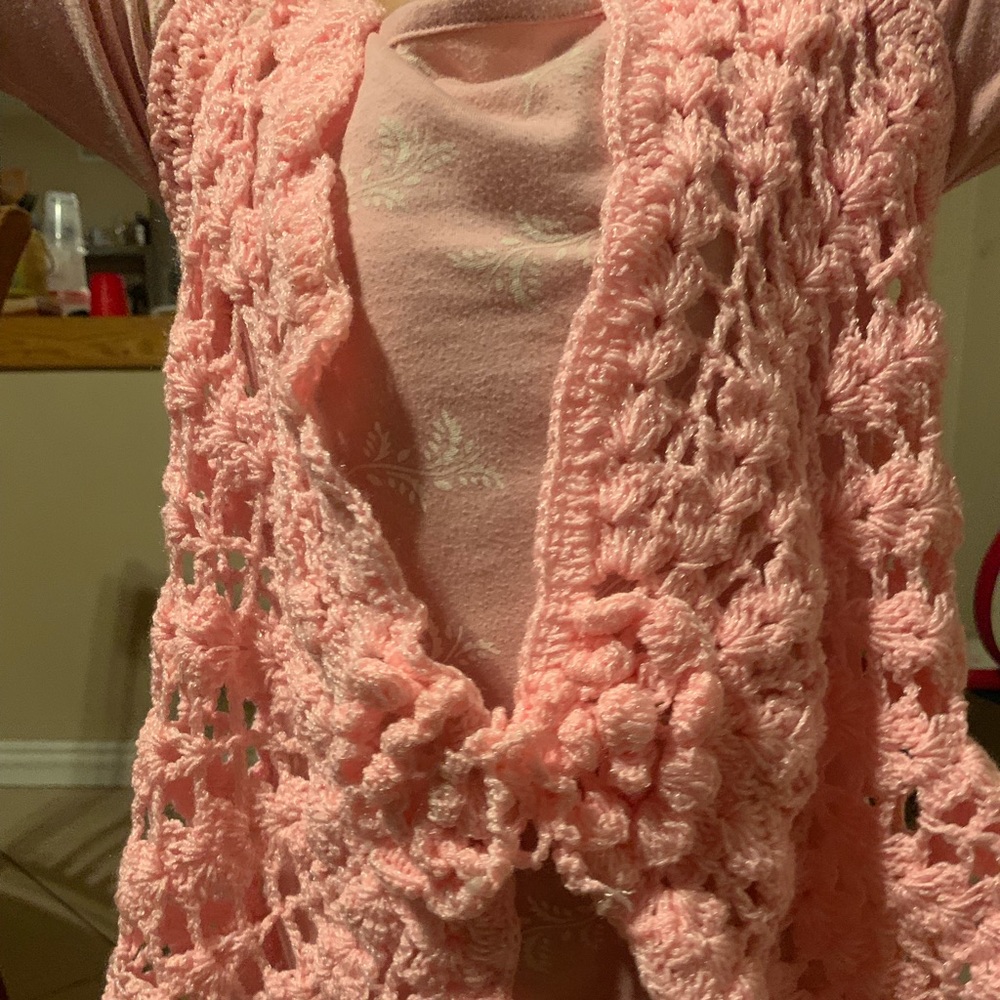 Crochet cardigan vest